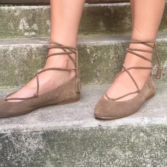 Madewell suede lace up flats - Picture 2 of 2
